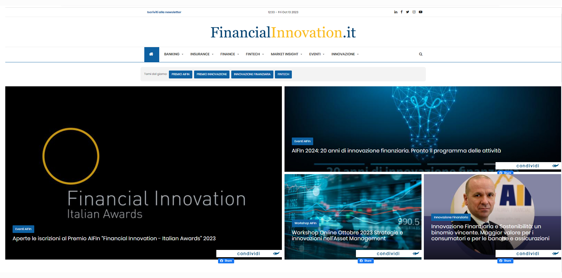 Segui il portale dell'Innovazione Finanziaria